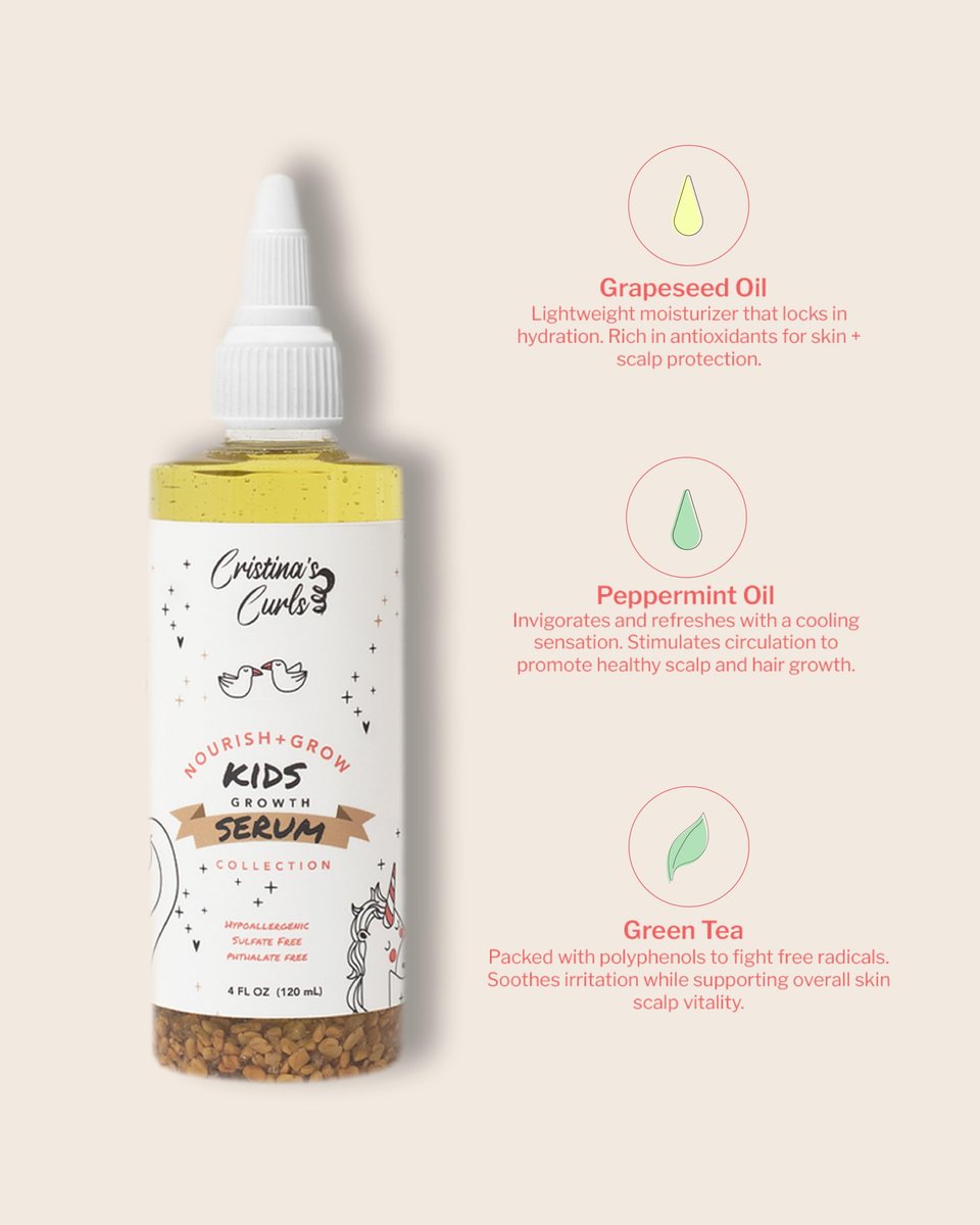 Cristina's Curls Scalp Serum for Curly Hair – Dry Scalp Treatment for Kids & Adults, Soothing Oil for Itch & Dryness, Healthy Scalp Care (1 oz) Avelisse