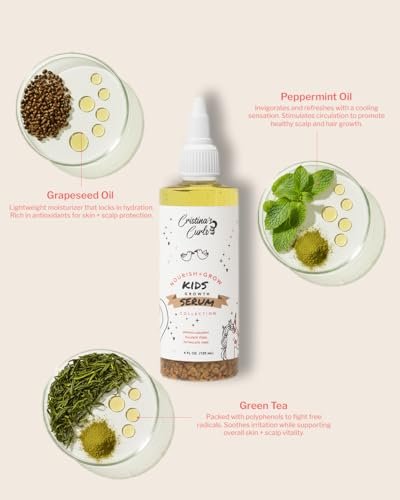 Cristina's Curls Scalp Serum for Curly Hair – Dry Scalp Treatment for Kids & Adults, Soothing Oil for Itch & Dryness, Healthy Scalp Care (1 oz) Avelisse