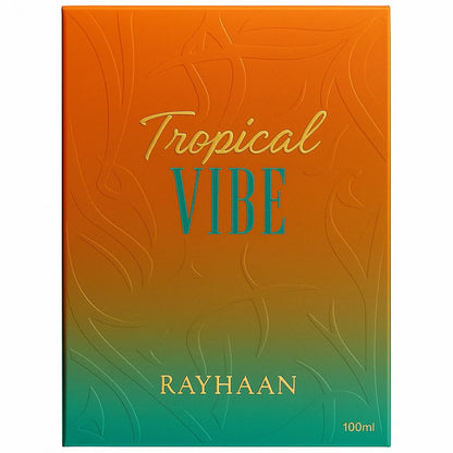 Rayhaan Tropical Vibe Eau de Parfum – Fruity, Floral, Fresh, Woody Long-Lasting Fragrance (3.4 oz / 100 ml) Avelisse