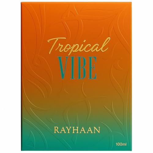 Rayhaan Tropical Vibe Eau de Parfum – Fruity, Floral, Fresh, Woody Long-Lasting Fragrance (3.4 oz / 100 ml) Avelisse
