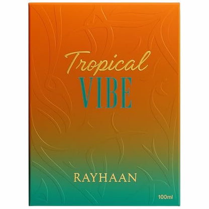 Rayhaan Tropical Vibe Eau de Parfum – Fruity, Floral, Fresh, Woody Long-Lasting Fragrance (3.4 oz / 100 ml) Avelisse
