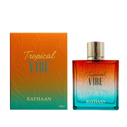 Rayhaan Tropical Vibe Eau de Parfum – Fruity, Floral, Fresh, Woody Long-Lasting Fragrance (3.4 oz / 100 ml) Avelisse