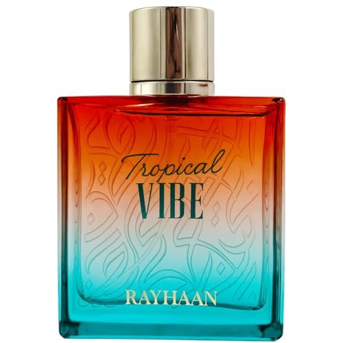 Rayhaan Tropical Vibe Eau de Parfum – Fruity, Floral, Fresh, Woody Long-Lasting Fragrance (3.4 oz / 100 ml) Avelisse