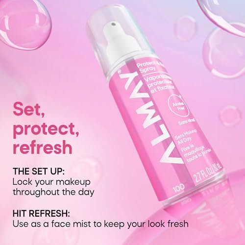 Almay Protect & Set Spray Hydrating Makeup Setting Spray 2.7 fl oz - Vegan Face Mist - görsel 8