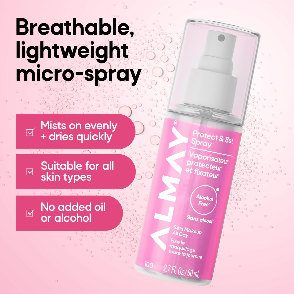 Almay Protect & Set Spray Hydrating Makeup Setting Spray 2.7 fl oz - Vegan Face Mist - görsel 17