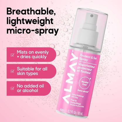 Almay Protect & Set Spray Hydrating Makeup Setting Spray 2.7 fl oz - Vegan Face Mist