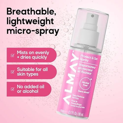Almay Protect & Set Spray Hydrating Makeup Setting Spray 2.7 fl oz - Vegan Face Mist