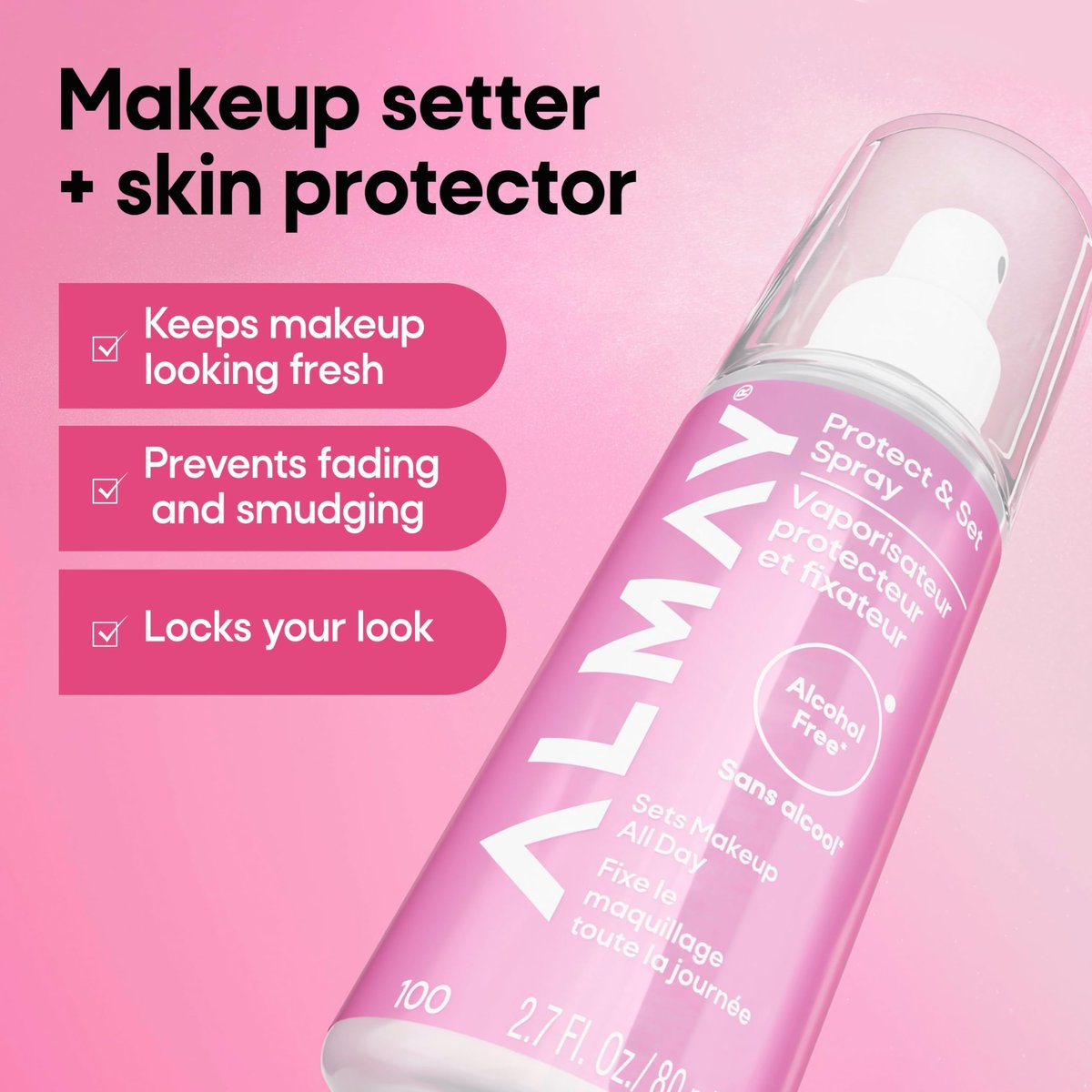 Almay Protect & Set Spray Hydrating Makeup Setting Spray 2.7 fl oz - Vegan Face Mist - görsel 11