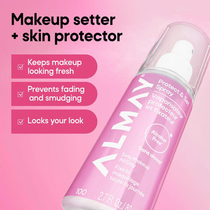Almay Protect & Set Spray Hydrating Makeup Setting Spray 2.7 fl oz - Vegan Face Mist