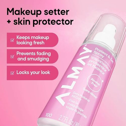 Almay Protect & Set Spray Hydrating Makeup Setting Spray 2.7 fl oz - Vegan Face Mist