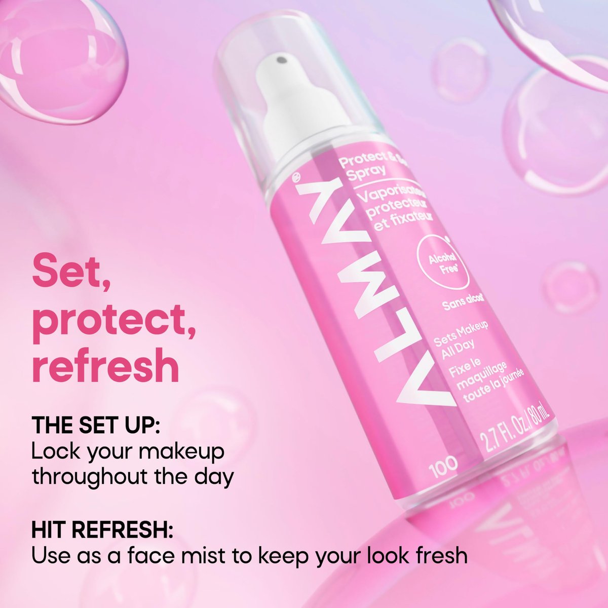 Almay Protect & Set Spray Hydrating Makeup Setting Spray 2.7 fl oz - Vegan Face Mist - görsel 7