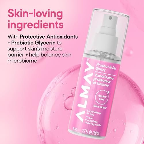 Almay Protect & Set Spray Hydrating Makeup Setting Spray 2.7 fl oz - Vegan Face Mist - görsel 14
