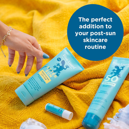 BLUE LIZARD After Sun Soothing Lotion - Lightweight Formula with Shea Butter, Soothes and Moisturizes, Reduces Redness, Vegan Hypoallergenic After Sun Care 6 oz Avelisse