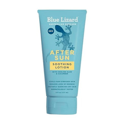 BLUE LIZARD After Sun Soothing Lotion - Lightweight Formula with Shea Butter, Soothes and Moisturizes, Reduces Redness, Vegan Hypoallergenic After Sun Care 6 oz Avelisse