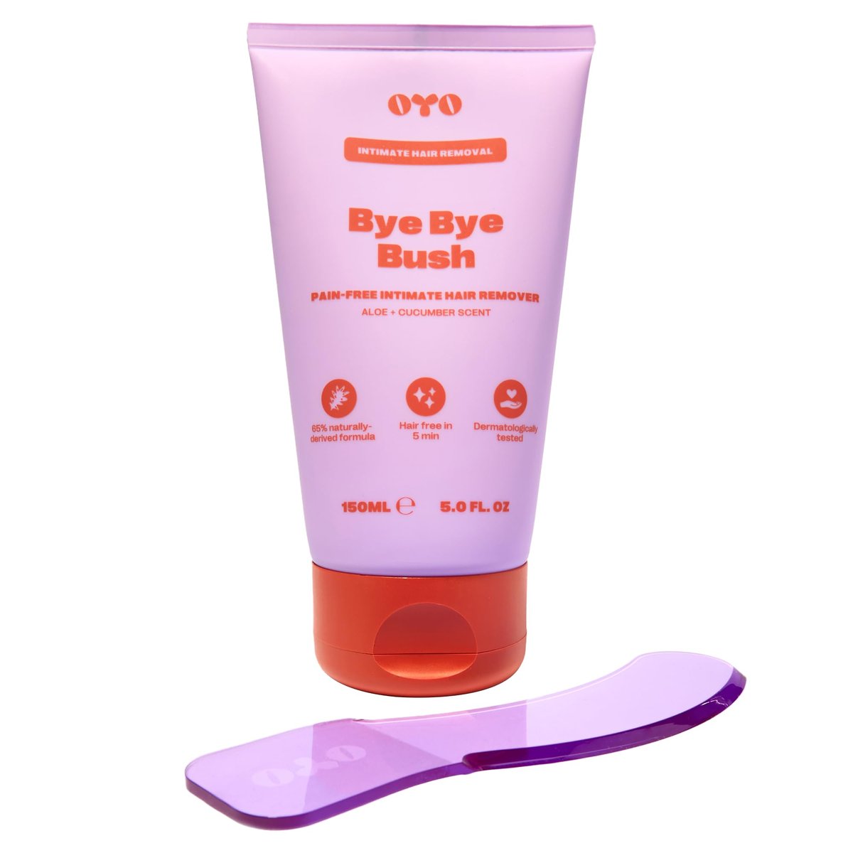 Bye Bye Bush by OYO – Hair Removal Cream for Women Private Area, Bikini Line, Inner Thighs & Armpits, Sensitive Skin Formula, 65% Naturally Derived, Fast Acting Aloe Cucumber – 5 fl oz Avelisse