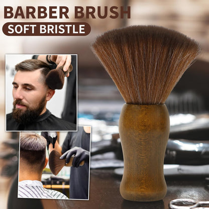 ÖkoStamm 4 In 1 Barber Neck Duster Brush Set - Professional Barber Accessories Cleaning Supplies with Boar Bristle Barber Brush and Neck Duster Brush for Removes Loose Hair and Make Hairstyle