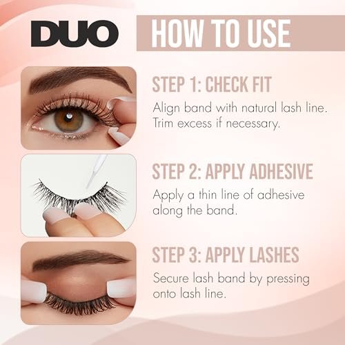 DUO Nourish Brush-On Clear Lash Glue - 24 Hour Strong Hold with Peptides, Niacinamide & Biotin for Sensitive Eyes - görsel 10