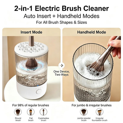 Luslife Electric Makeup Brush Cleaning Machine – Multi-Functional Integrated Cleaner for All Brush Types Avelisse