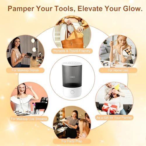 Luslife Electric Makeup Brush Cleaning Machine – Multi-Functional Integrated Cleaner for All Brush Types Avelisse
