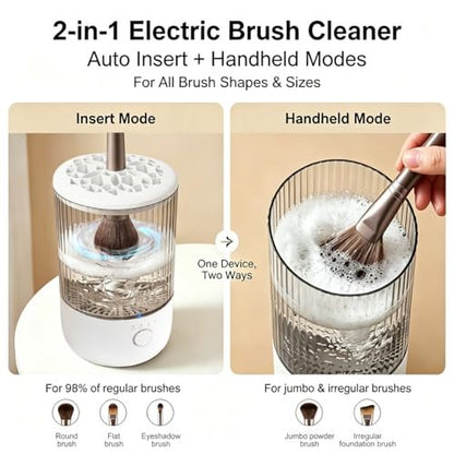 Luslife Electric Makeup Brush Cleaning Machine – Multi-Functional Integrated Cleaner for All Brush Types Avelisse