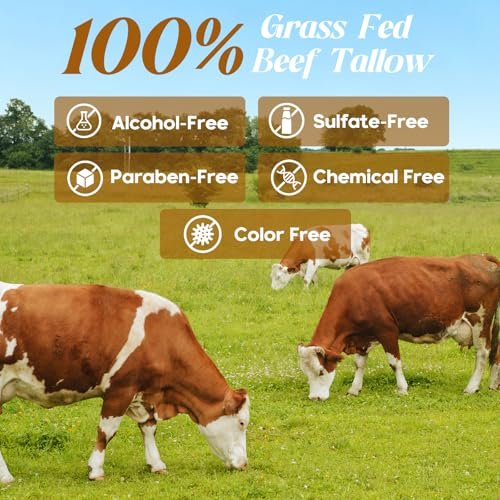 Hicream Beef Tallow and Honey Balm - 100% Organic Grass-Fed Beef Tallow Face & Body Moisturizer for Dry, Cracked, Sensitive Skin - Unscented, 4 Oz - görsel 10