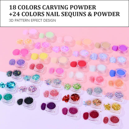 SWEET TREND Acrylic Nail Kit for Beginners | Professional Acrylic Powder Set with Gel Nail Polish, UV Light, Nail Drill & Full Tools for Home Salon Avelisse