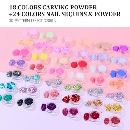 SWEET TREND Acrylic Nail Kit for Beginners | Professional Acrylic Powder Set with Gel Nail Polish, UV Light, Nail Drill & Full Tools for Home Salon Avelisse