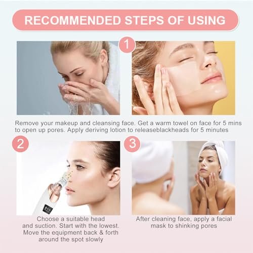 2026 Pore Vacuum Blackhead Remover - USB Rechargeable with 5 Heads & Spatula for Face Deep Cleansing Avelisse