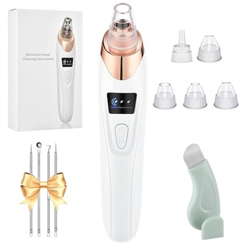 2026 Pore Vacuum Blackhead Remover - USB Rechargeable with 5 Heads & Spatula for Face Deep Cleansing Avelisse