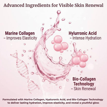 Liftouch Korean Overnight Collagen Face Mask (4 PACKS) - Hydrating Deep Collagen Mask for Women - Anti-Aging Bio-Collagen Real Deep Mask - Glass Skin Facial Treatment