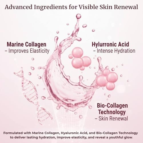 Liftouch Korean Overnight Collagen Face Mask (4 PACKS) - Hydrating Deep Collagen Mask for Women - Anti-Aging Bio-Collagen Real Deep Mask - Glass Skin Facial Treatment - görsel 6