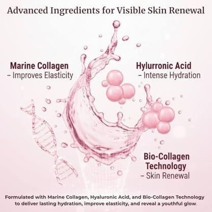 Liftouch Korean Overnight Collagen Face Mask (4 PACKS) - Hydrating Deep Collagen Mask for Women - Anti-Aging Bio-Collagen Real Deep Mask - Glass Skin Facial Treatment