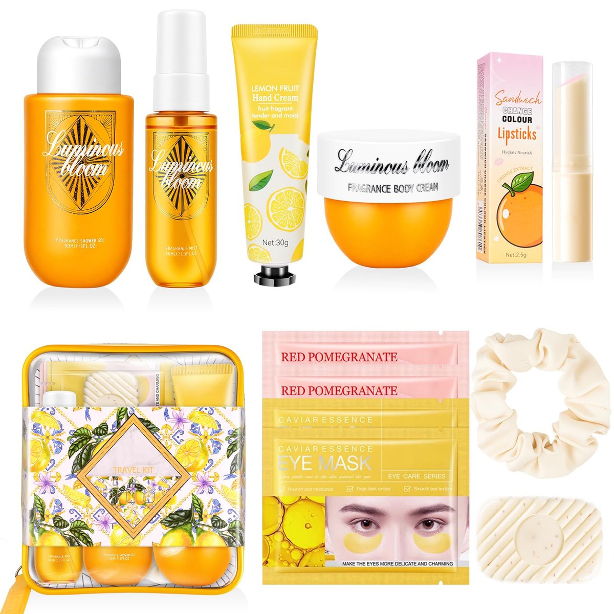 11-Piece Skin Care Set for Women - Travel Size Spa Kit Gift for Teens, Birthday, Galentine's Day, Valentine's, Mother's Day - görsel 3