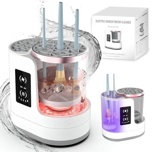 3-in-1 Electric Makeup Brush Cleaner & Dryer - Automatic Brush Washer with Holder, USB-C Touch Control, Portable Cosmetic Brush Cleaner for Most Sizes Avelisse