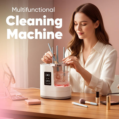 3-in-1 Electric Makeup Brush Cleaner & Dryer - Automatic Brush Washer with Holder, USB-C Touch Control, Portable Cosmetic Brush Cleaner for Most Sizes Avelisse