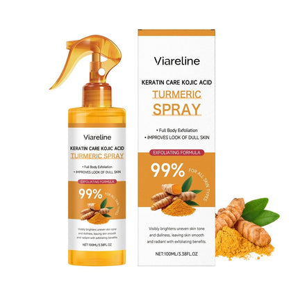 Peel Shot Keratin Care Kojic Acid Turmeric Spray – Exfoliating Body Spray with Retinol & Niacinamide for Face & Body, All Skin Types (100ml) Avelisse