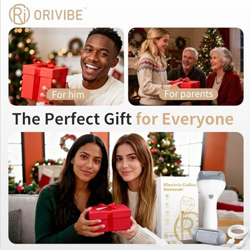 Orivibe Electric Callus Remover for Feet – 2 Speeds, Fine & Coarse Rollers, USB-C Rechargeable, 60-Min Runtime, Smooth Heels at Home - görsel 14