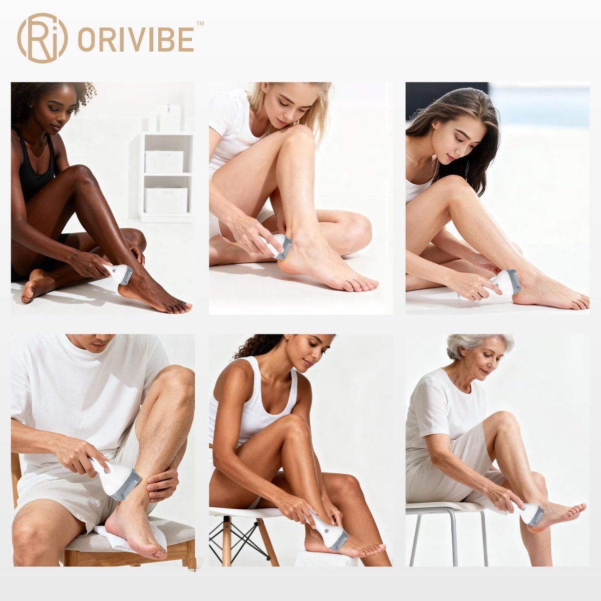 Orivibe Electric Callus Remover for Feet – 2 Speeds, Fine & Coarse Rollers, USB-C Rechargeable, 60-Min Runtime, Smooth Heels at Home - görsel 11