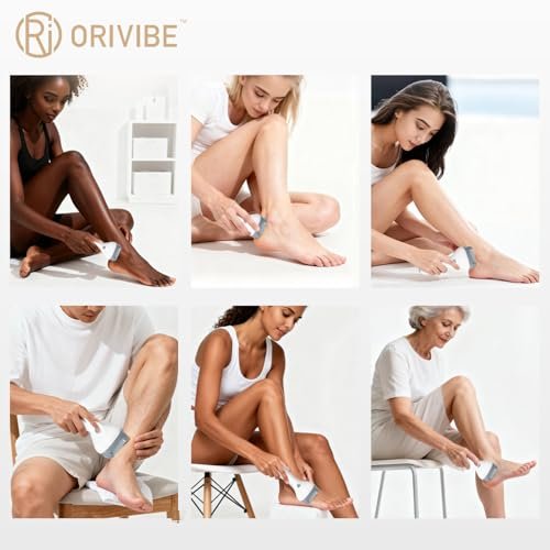 Orivibe Electric Callus Remover for Feet – 2 Speeds, Fine & Coarse Rollers, USB-C Rechargeable, 60-Min Runtime, Smooth Heels at Home - görsel 12