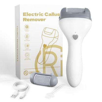 Orivibe Electric Callus Remover for Feet – 2 Speeds, Fine & Coarse Rollers, USB-C Rechargeable, 60-Min Runtime, Smooth Heels at Home