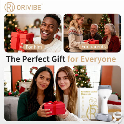 Orivibe Electric Callus Remover for Feet – 2 Speeds, Fine & Coarse Rollers, USB-C Rechargeable, 60-Min Runtime, Smooth Heels at Home