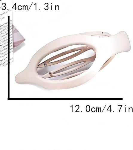 Ya Ming 6-Pack Flat Hair Clips for Women – Rectangle & Pointed Design for Thick Hair, Black Plastic Claw Clips - görsel 8