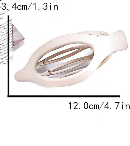 Ya Ming 6-Pack Flat Hair Clips for Women – Rectangle & Pointed Design for Thick Hair, Black Plastic Claw Clips