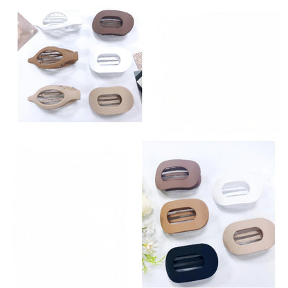 Ya Ming 6-Pack Flat Hair Clips for Women – Rectangle & Pointed Design for Thick Hair, Black Plastic Claw Clips