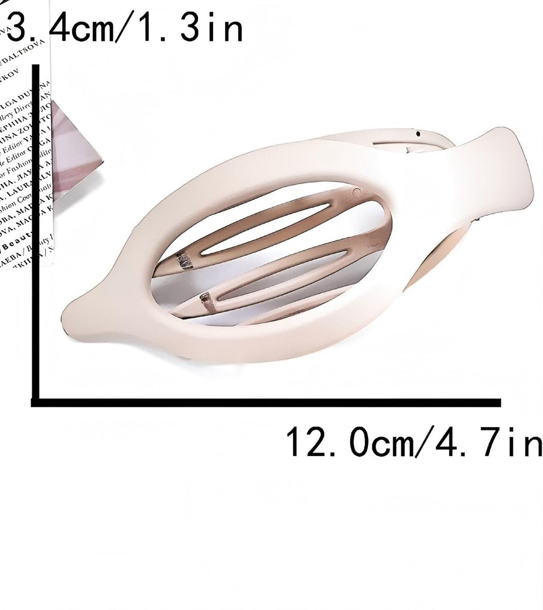 Ya Ming 6-Pack Flat Hair Clips for Women – Rectangle & Pointed Design for Thick Hair, Black Plastic Claw Clips - görsel 7
