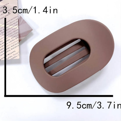 Ya Ming 6-Pack Flat Hair Clips for Women – Rectangle & Pointed Design for Thick Hair, Black Plastic Claw Clips