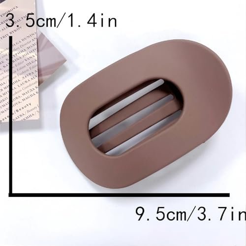 Ya Ming 6-Pack Flat Hair Clips for Women – Rectangle & Pointed Design for Thick Hair, Black Plastic Claw Clips - görsel 10