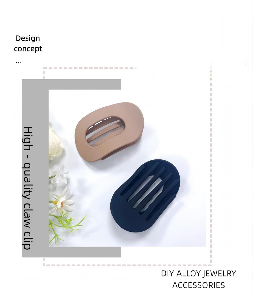Ya Ming 6-Pack Flat Hair Clips for Women – Rectangle & Pointed Design for Thick Hair, Black Plastic Claw Clips - görsel 11