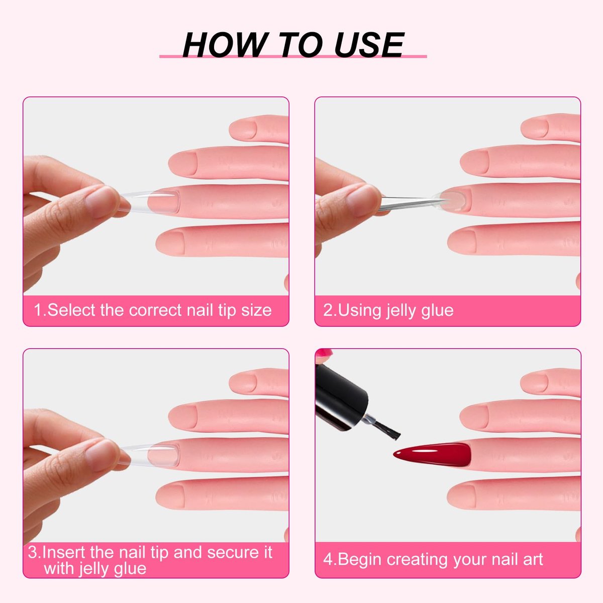 HungGato Silicone Practice Hand for Nail Training - Flexible Reusable Mannequin Hand with 48 Adhesive Tabs for Acrylic Nails, Gel Polish, Manicure & Nail Art Avelisse