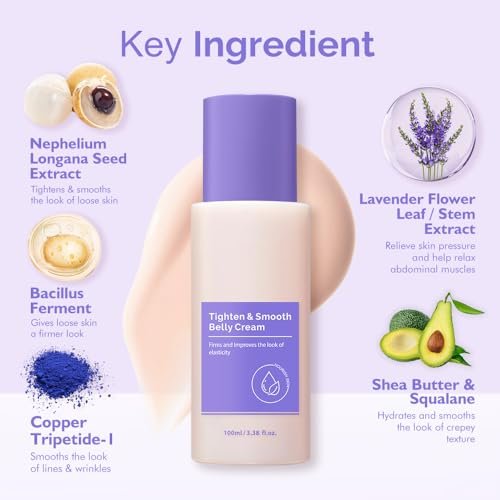 Tighten & Smooth Belly Cream - Advanced Firming Lotion for Neck, Arms, Butt & Thighs | Visibly Lift Loose Skin, Improve Elasticity & Tone - görsel 6